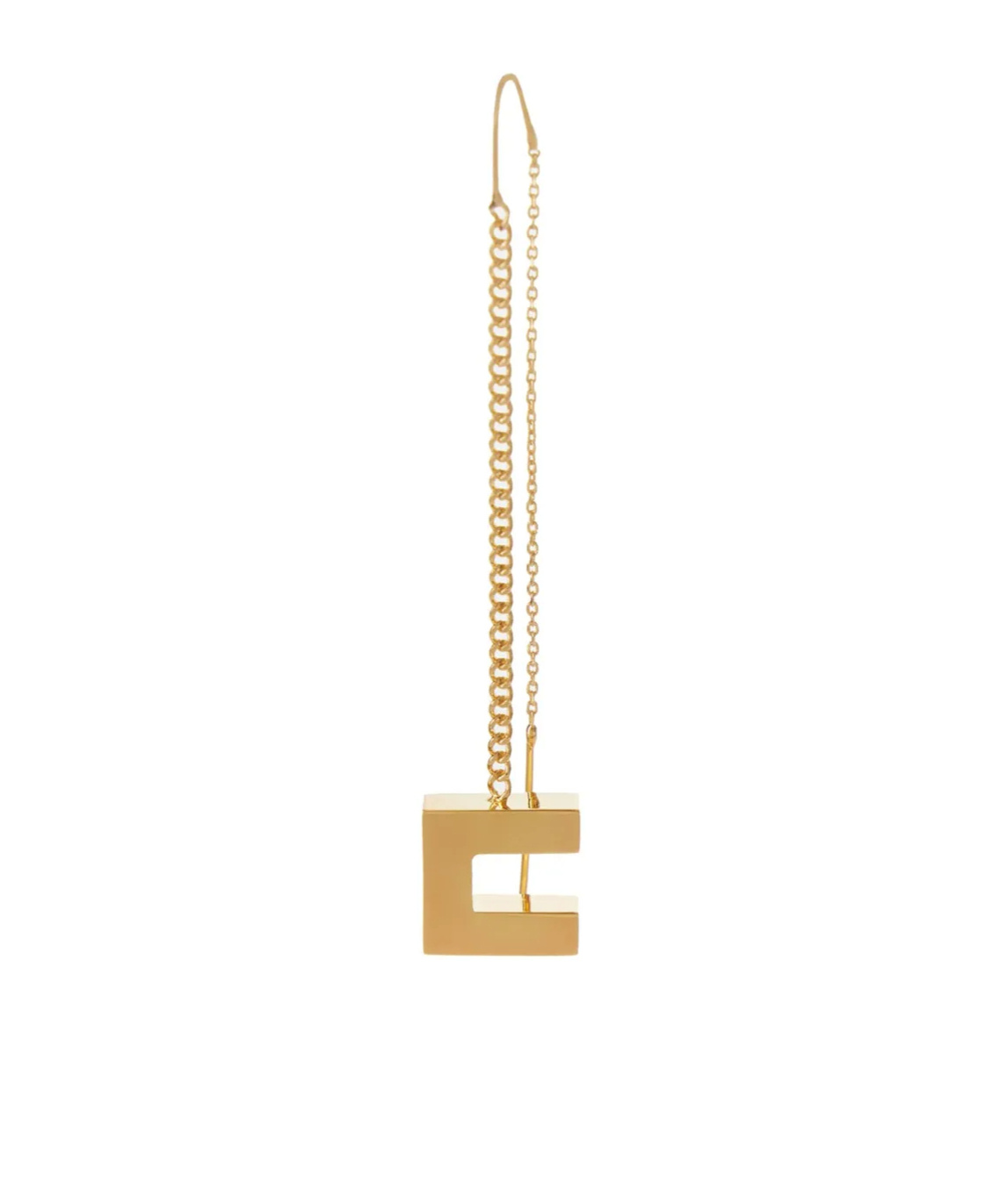 Elisabetta Franchi Dangling Geometric Shape Chain Detail Earrings In Gold
