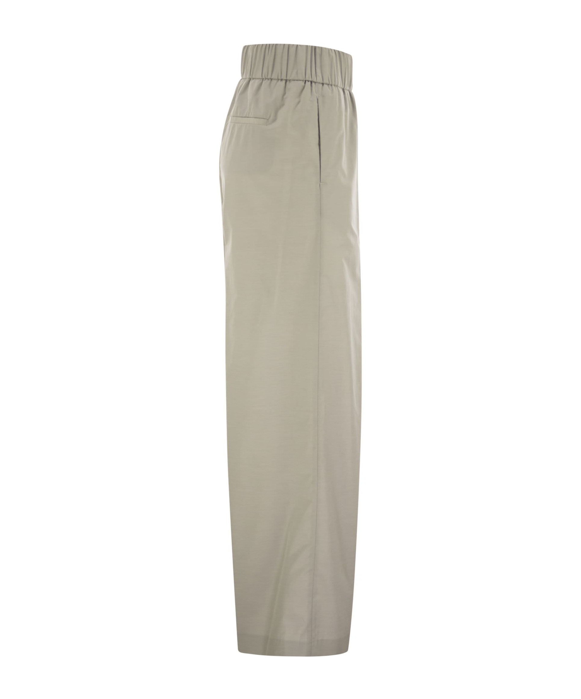 Peserico Trousers In Lightweight Technical Cotton Canvas In Nude