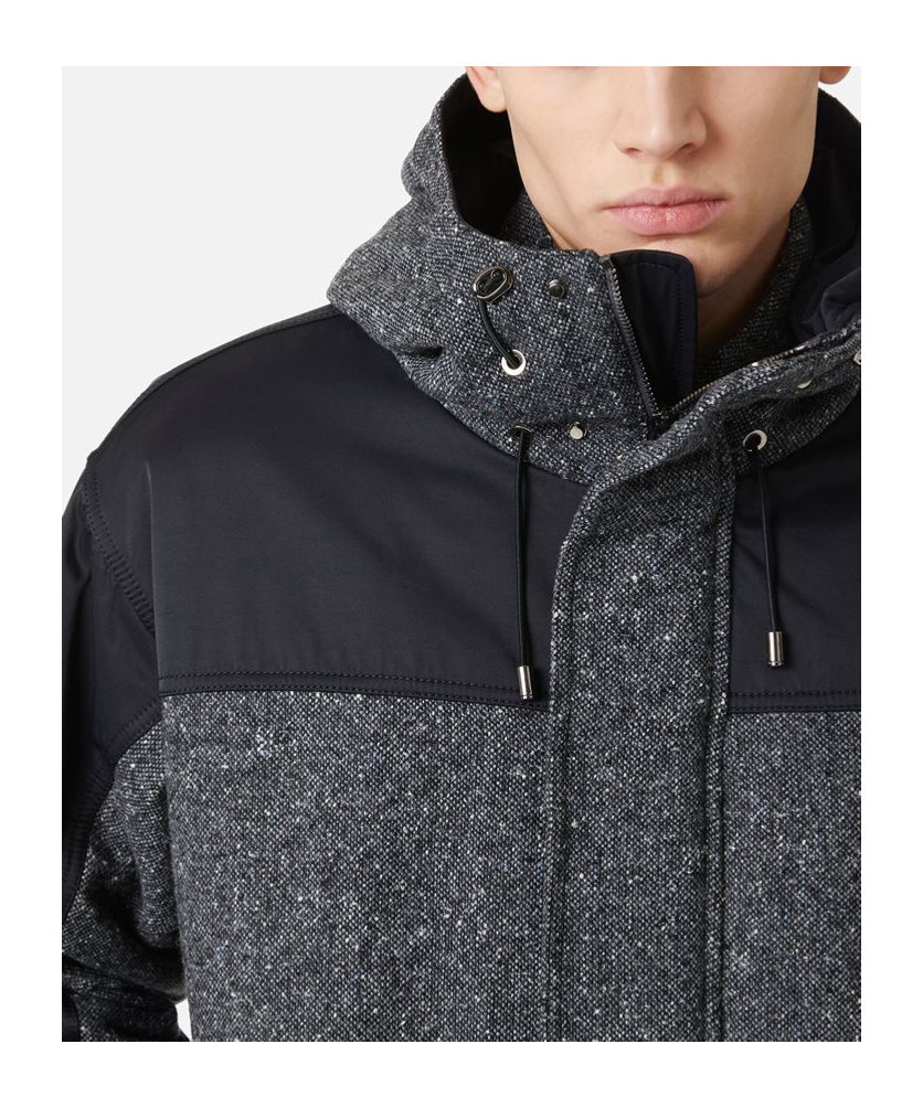 Iceberg Panelled Hooded Jacket In Black