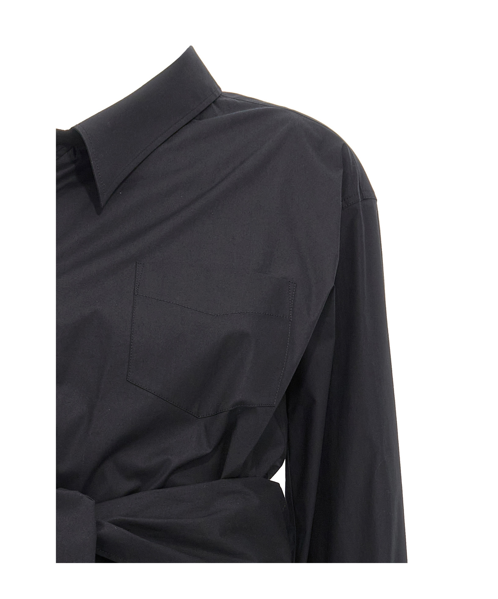 Moschino One-shoulder Shirt In Black