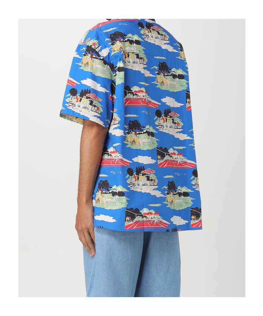 Drôle De Monsieur Multicolor Country Club Short-sleeved Shirt In Multi