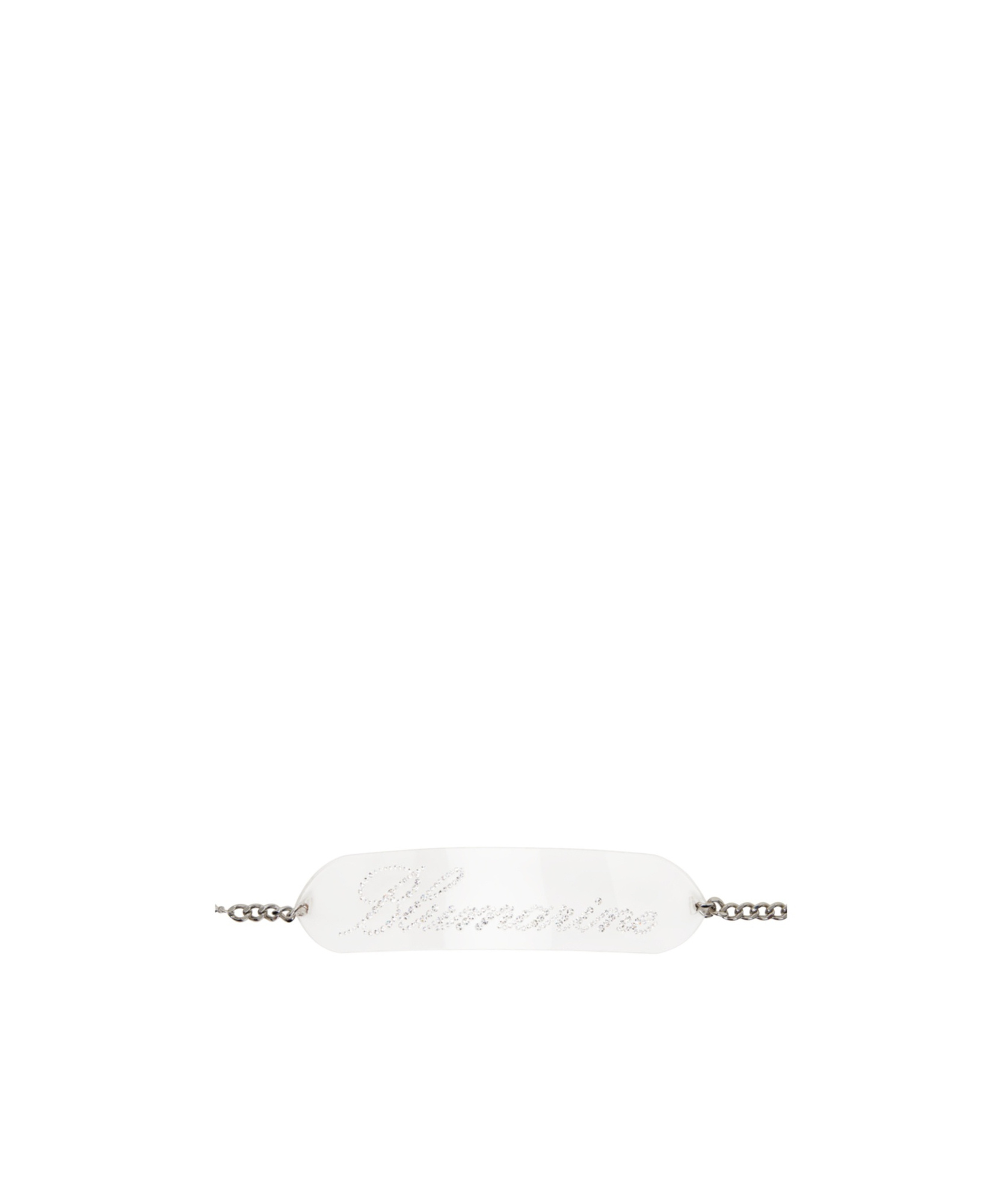 Blumarine Placca Logo Belt In White