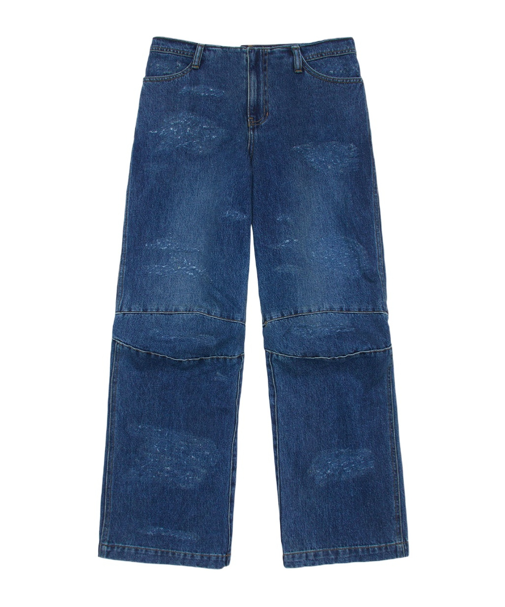 Ader Error Imitation Wide-legged Denim Trousers In Blue