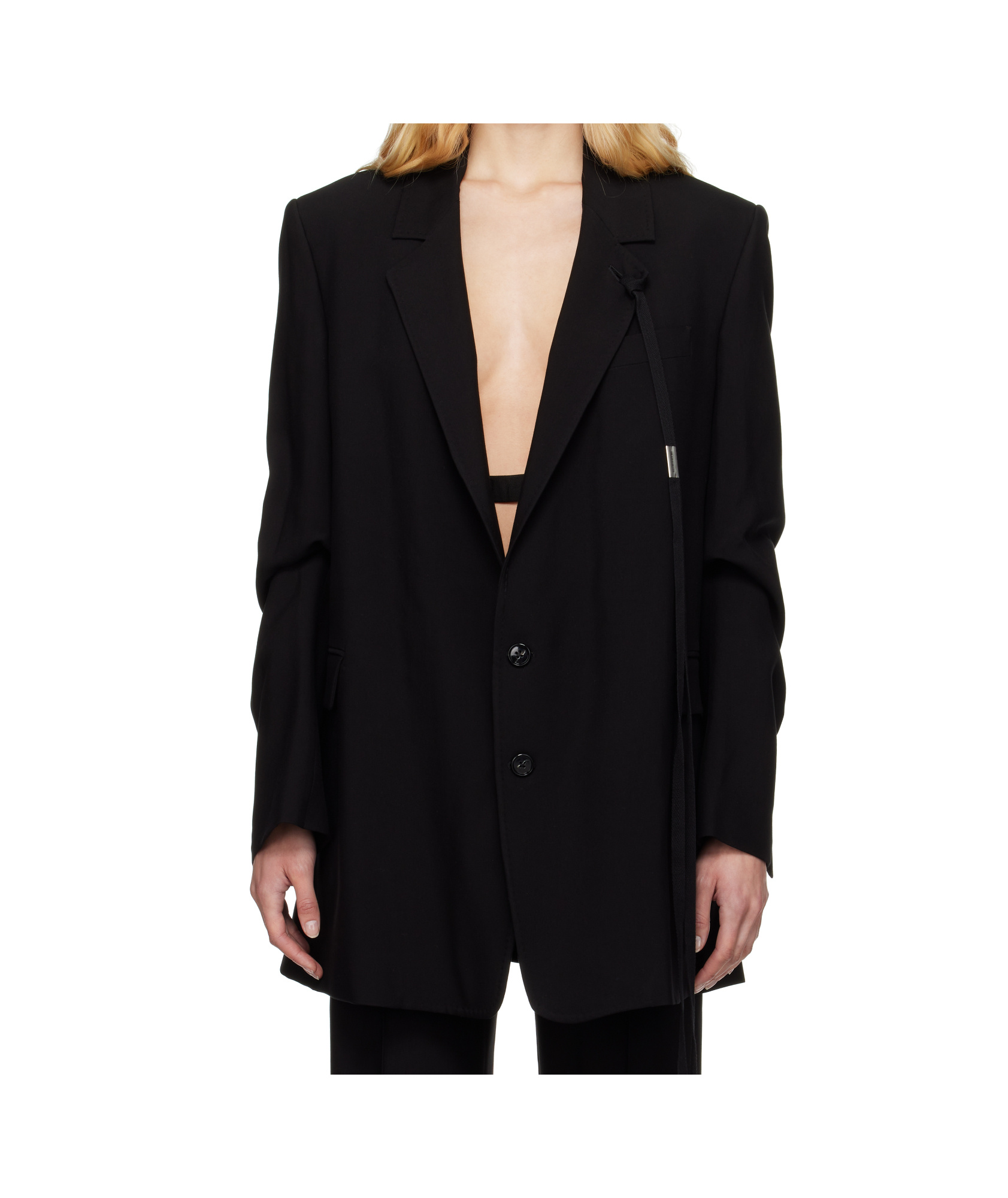 Ann Demeulemeester Black Agnes High Comfort Tailorerd Blazer In Black