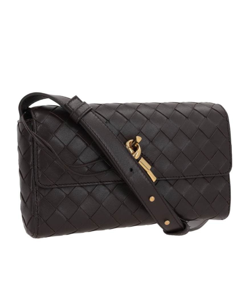 Bottega Veneta Mini Andiamo Bolted Shoulder Bag In Black