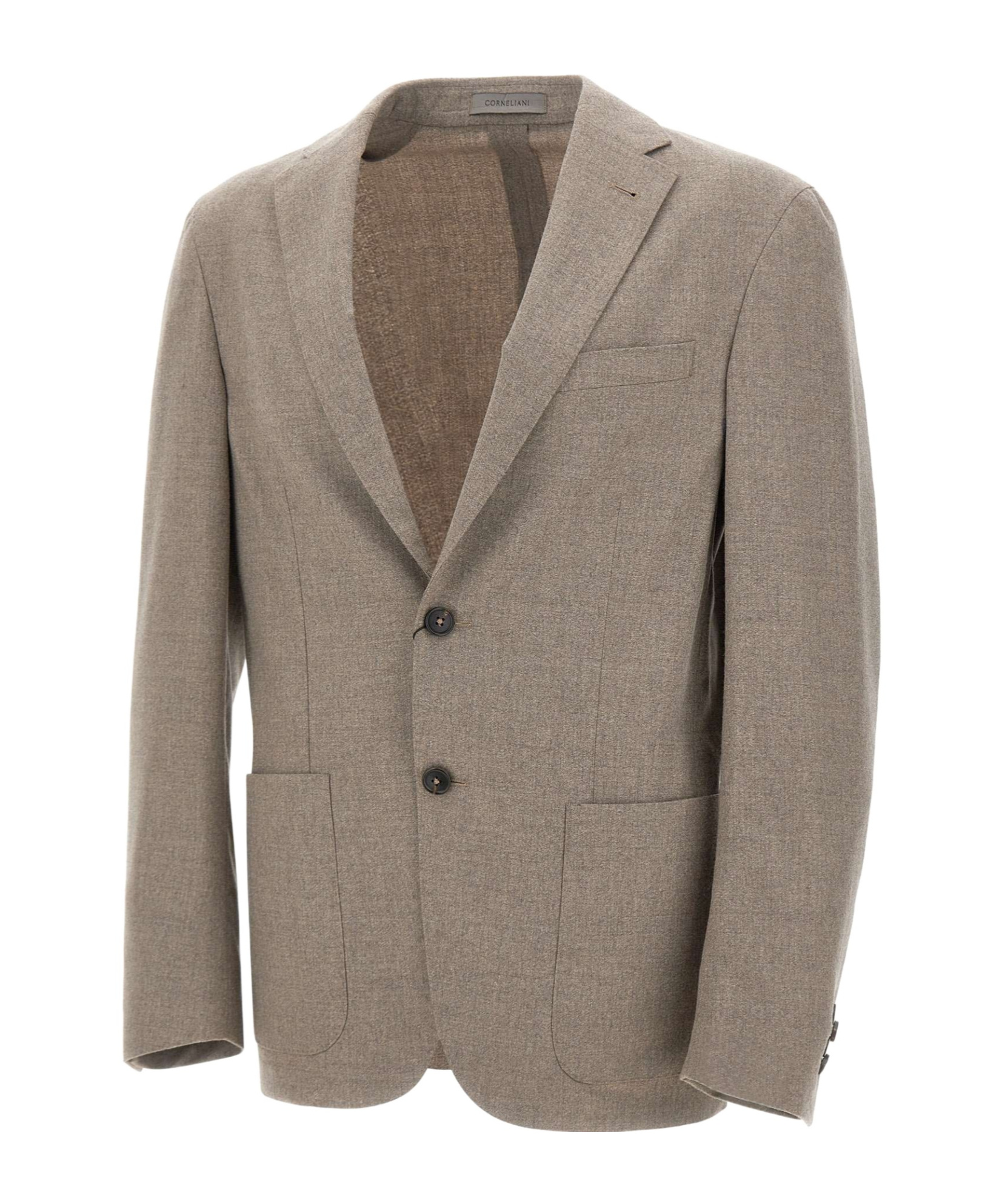 Corneliani Single-breasted Blazer In Brown