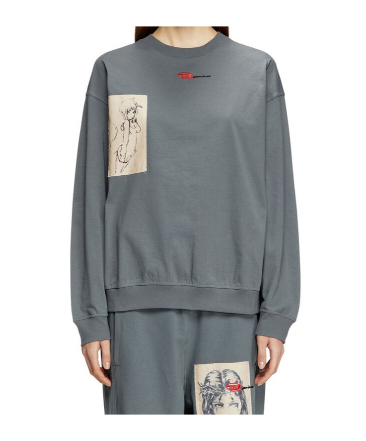Diesel S-boxt Sweater In Gray