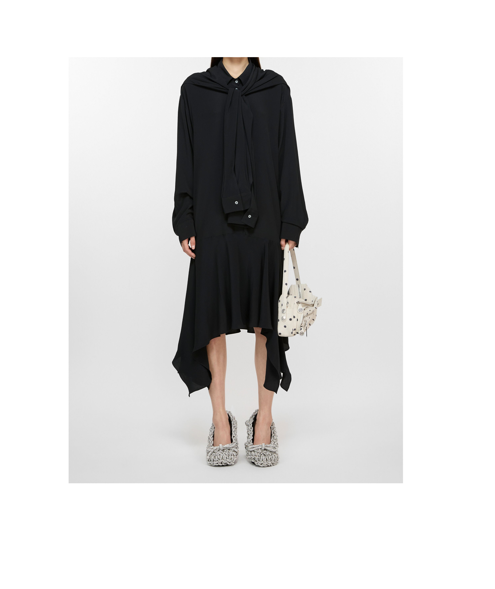 Acne Studios Layered Dress In Black