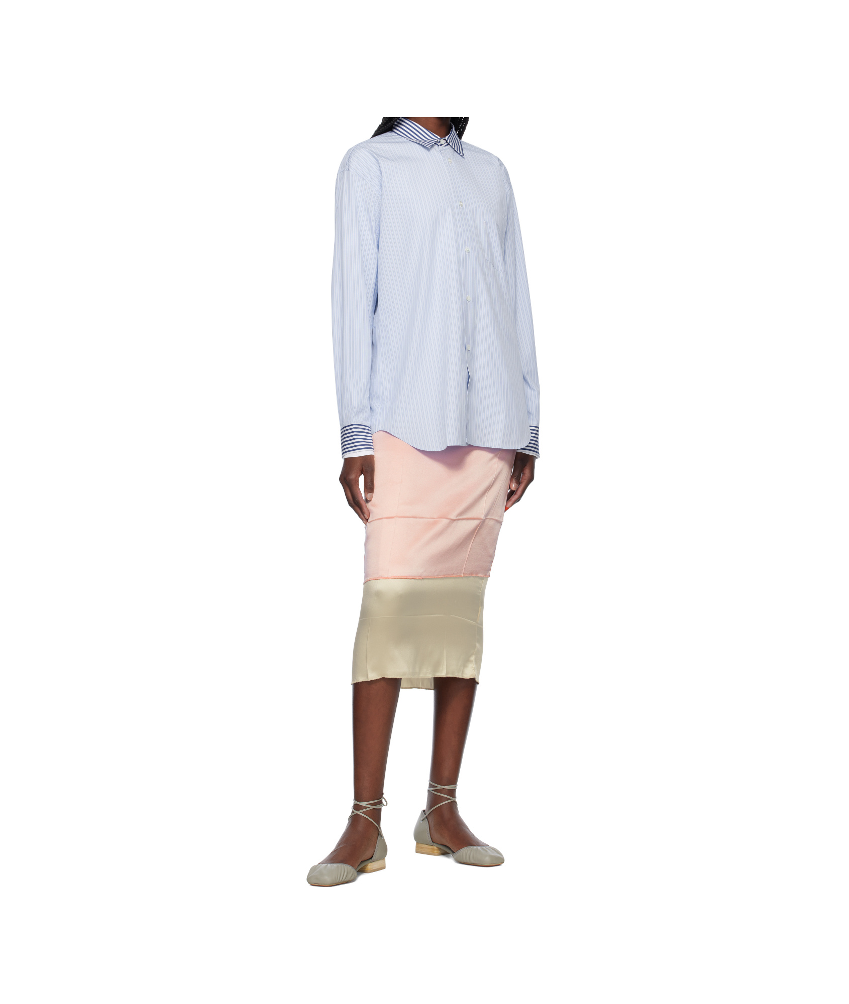 Comme Des Garçons Striped Long-sleeved Shirt