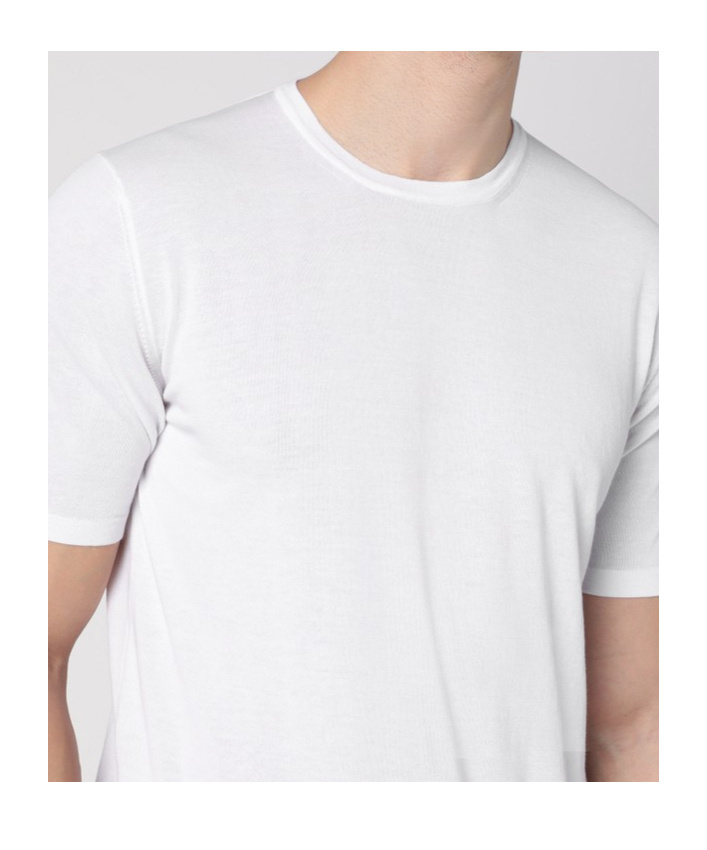 Roberto Collina Crew Neck Cotton T-shirt Clothing In White