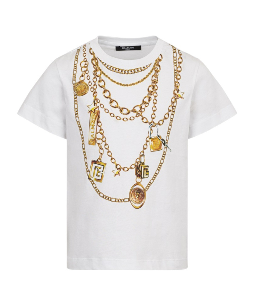 Balmain Crew Neck T-shirt In Multi
