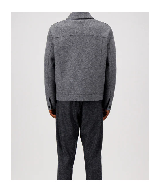 Harris Wharf London Western Jacket Pressed Wool In Gray