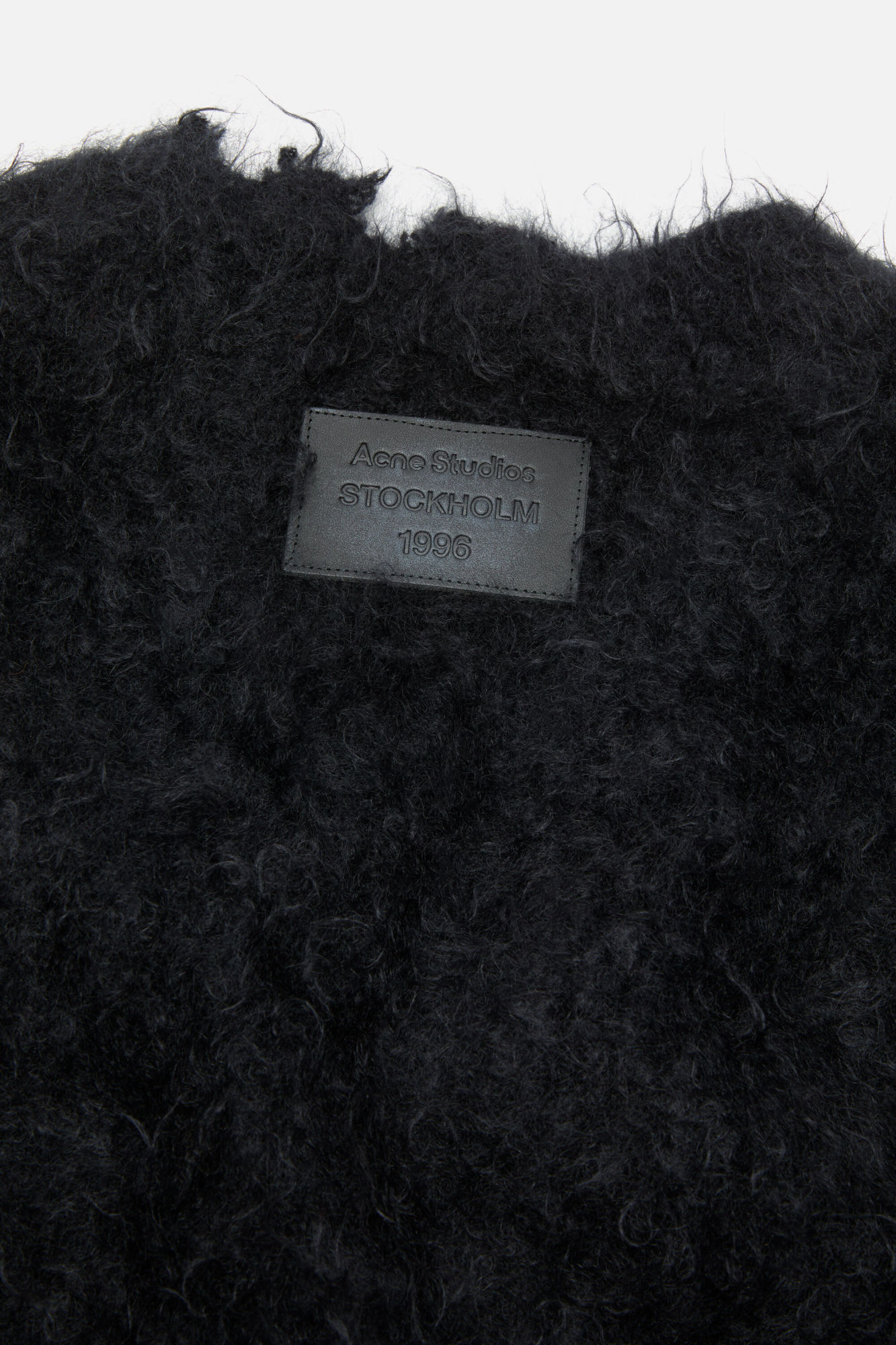 Acne Studios Long-sleeved Wool Cardigan In Black