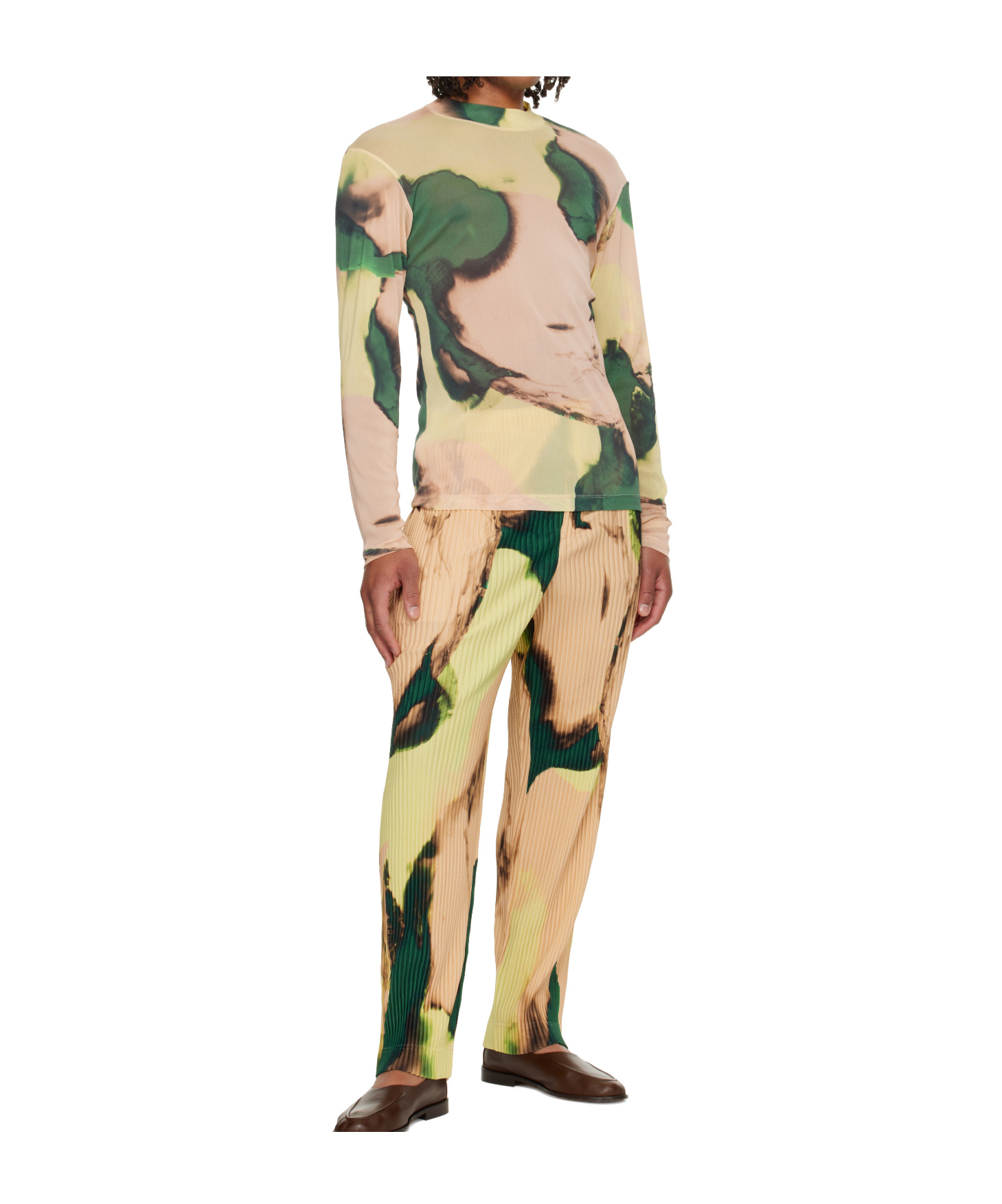 Issey Miyake Multicolor Agate Sheer T-shirt In Gray