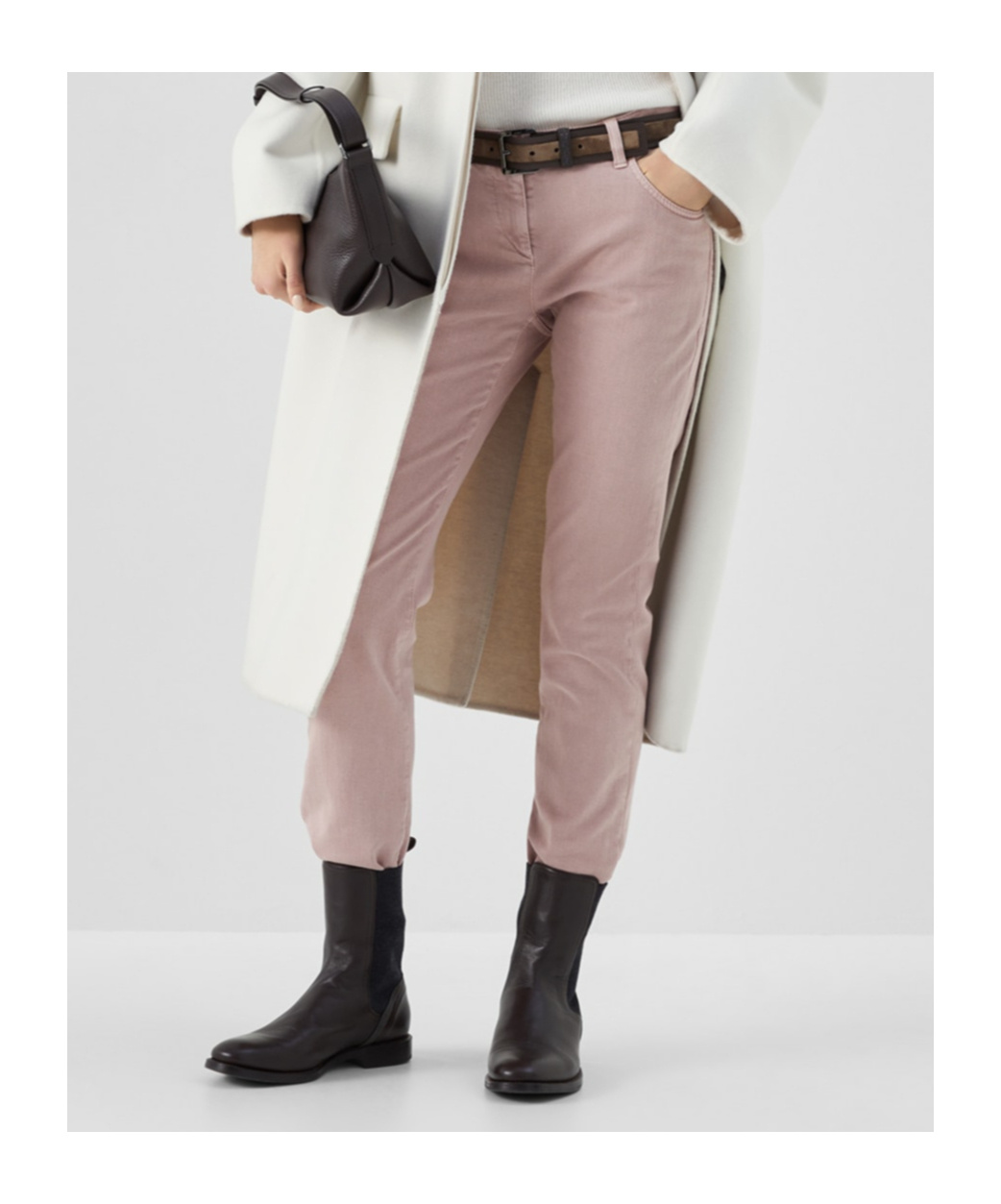 Brunello Cucinelli Belt Loops Slacks In Gray