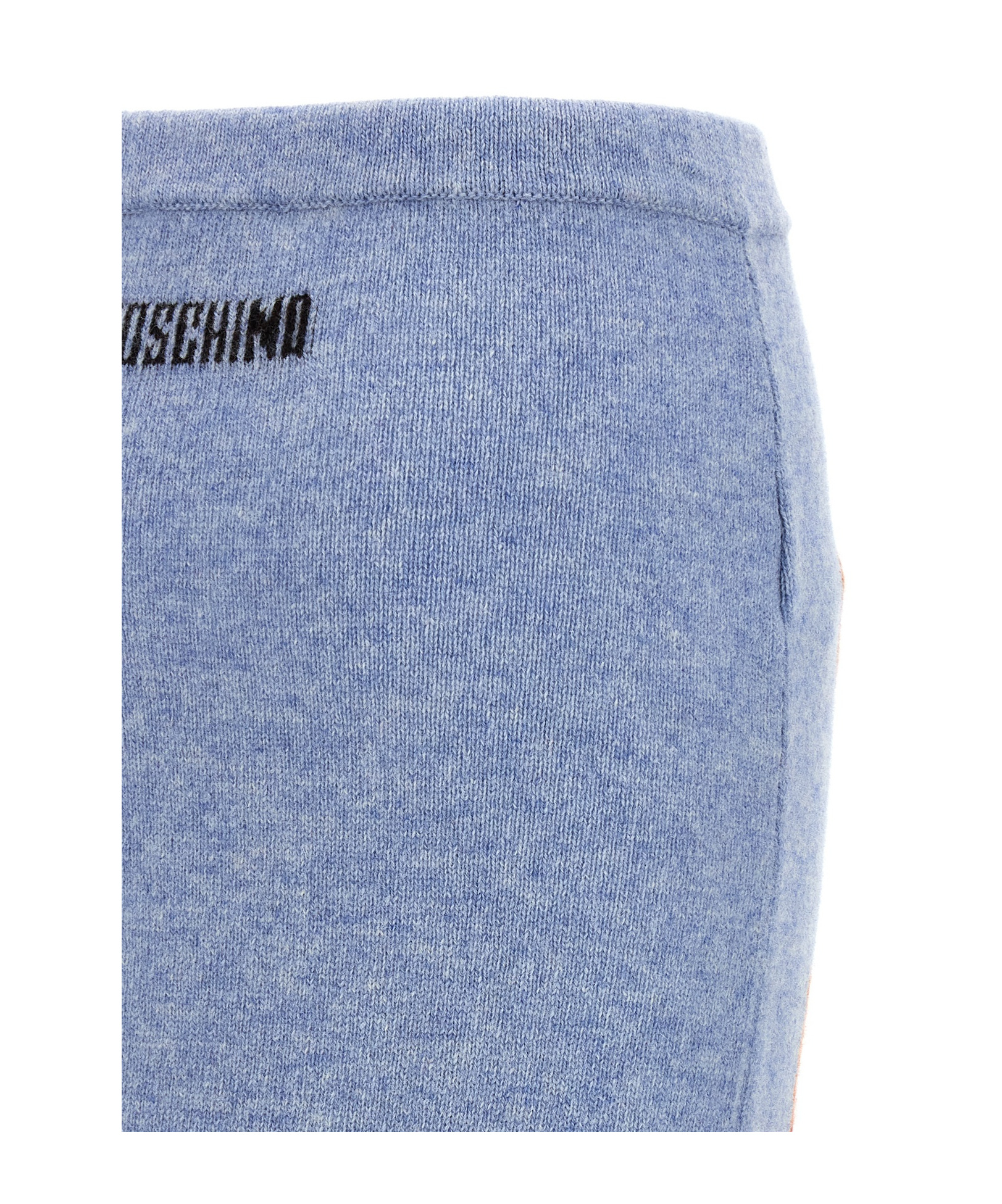 Moschino Multicolor Shetland Knit Skirt In Blue