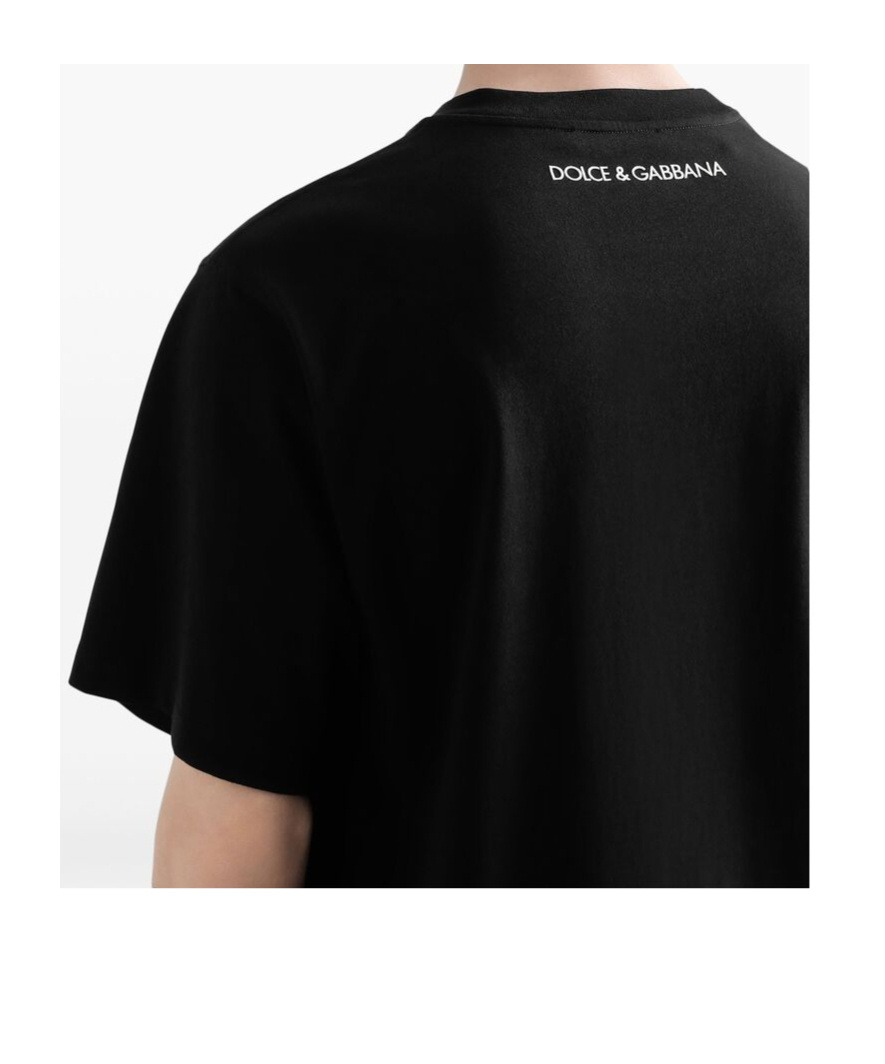 Dolce & Gabbana Logo Print T-shirt In Black