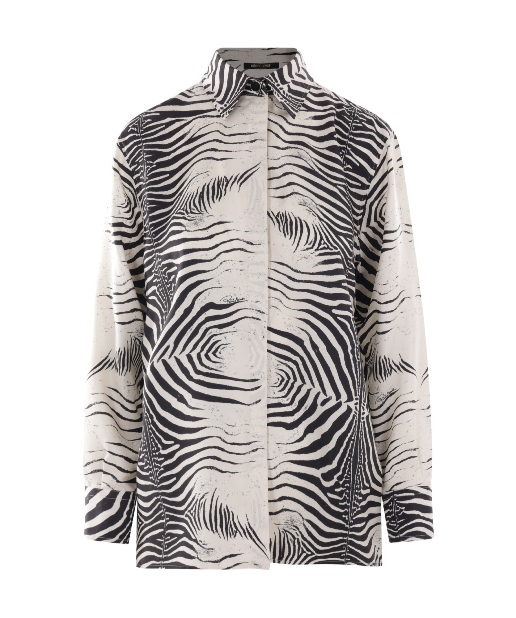 Roberto Cavalli Zebra Shirt In White