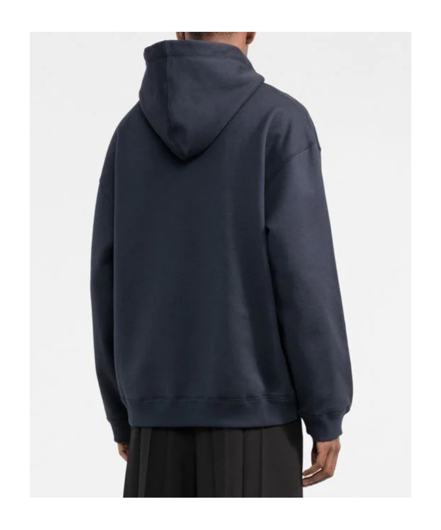 Valentino Vltn Embroidered Cotton Jersey Hoodie In Black