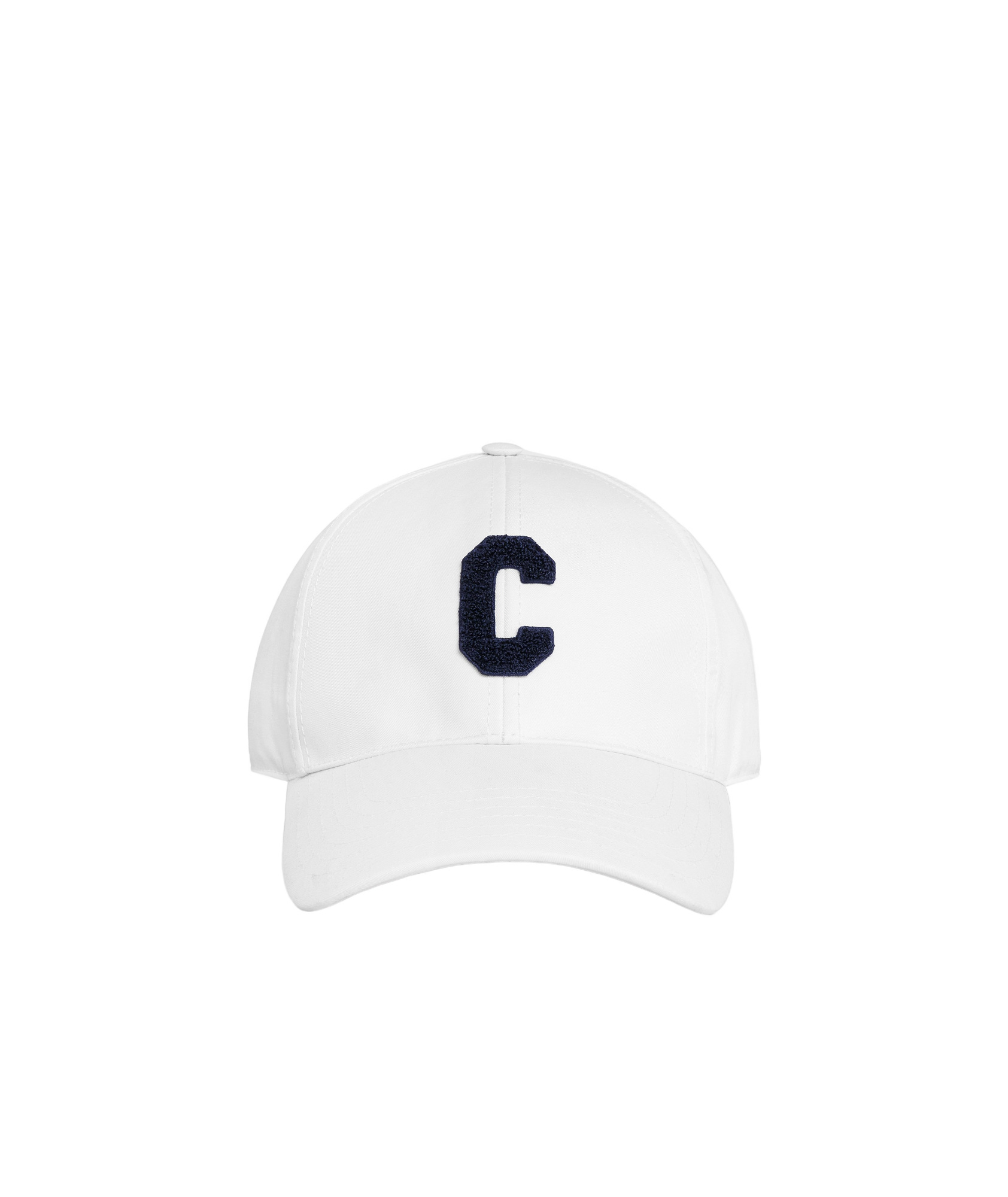 Celine Letter Patch Baseball Cap In White