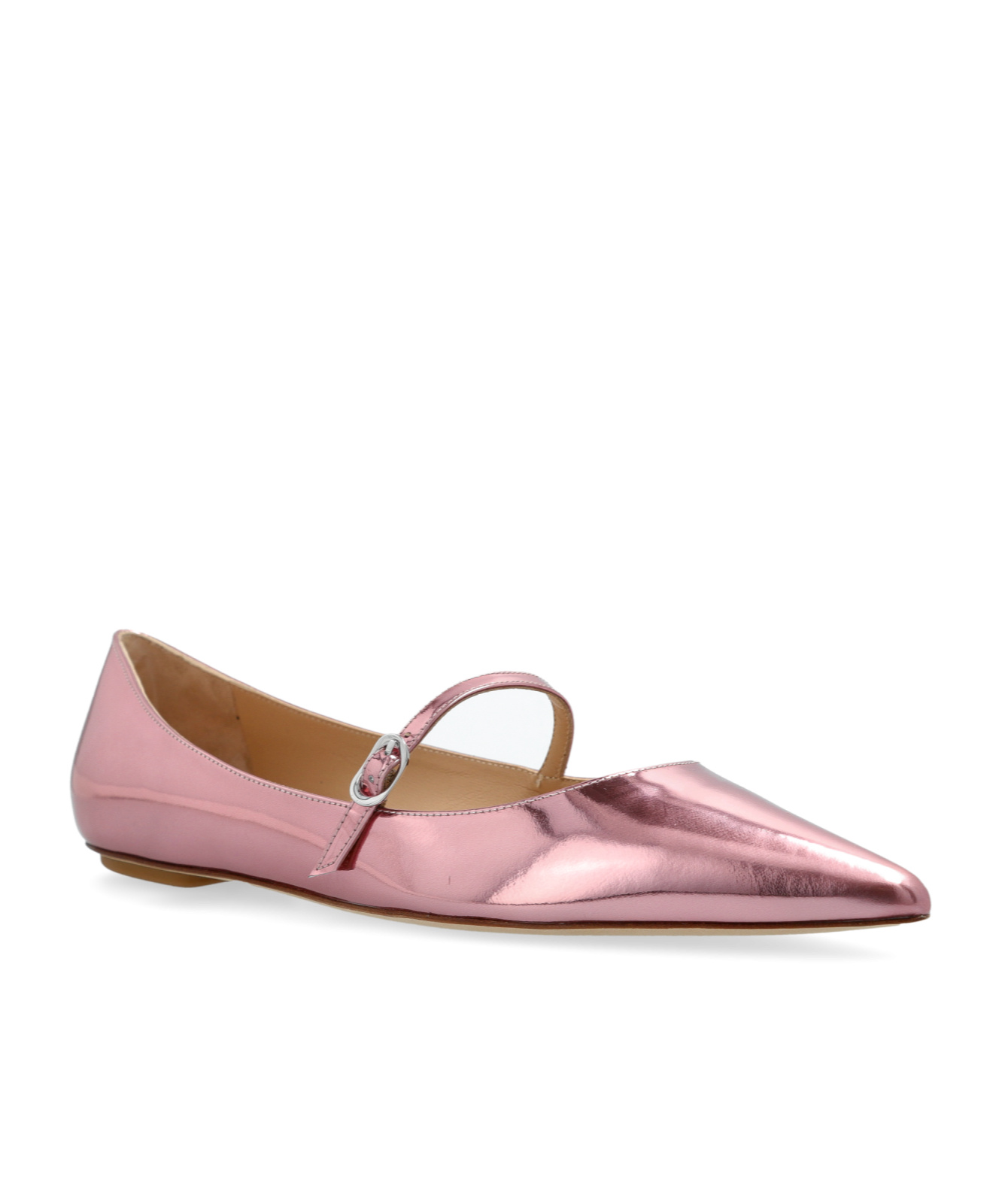 Stuart Weitzman Pointed Ballet Shoes In Pink