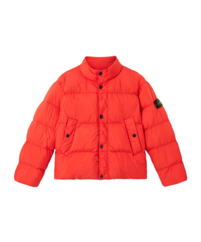Stone Island Crinkles Reps Ny Bomber Jacket In Orange