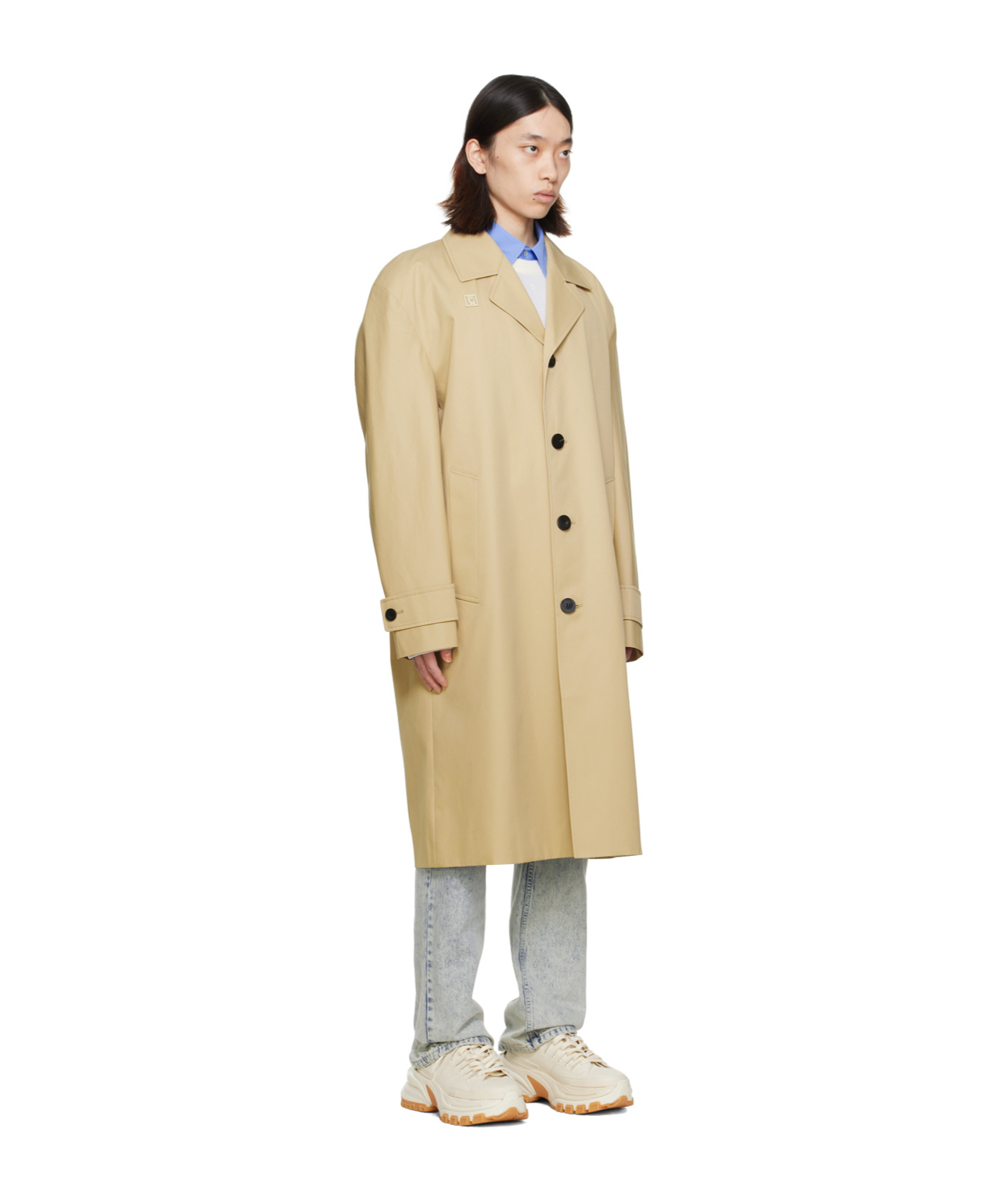Wooyoungmi Beige Single Trench Coat In Brown