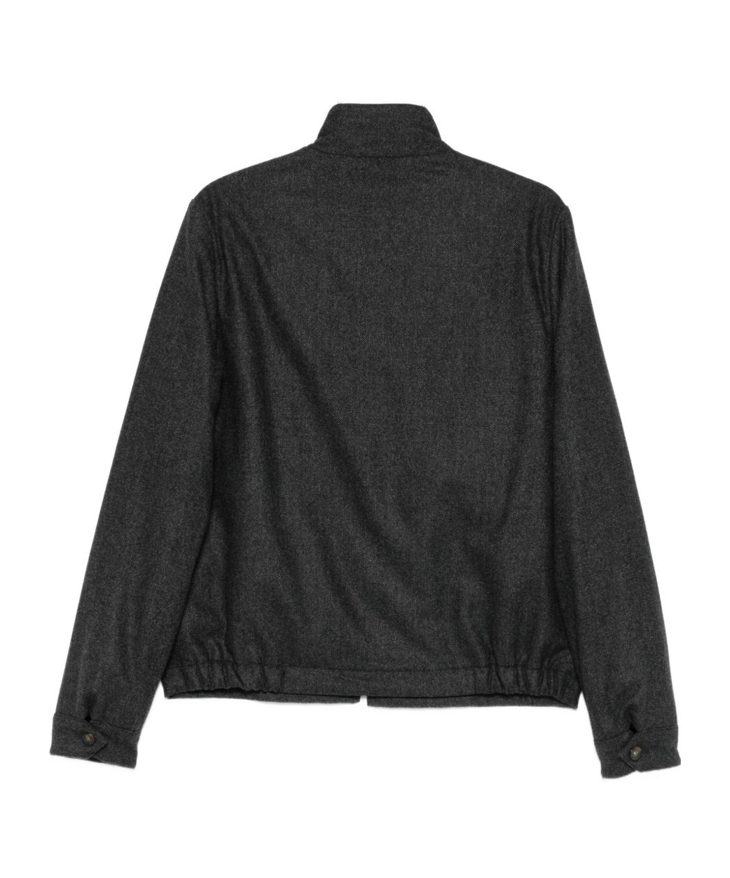 Tintoria Mattei 954 Zip-up Herringbone Jacket In Black