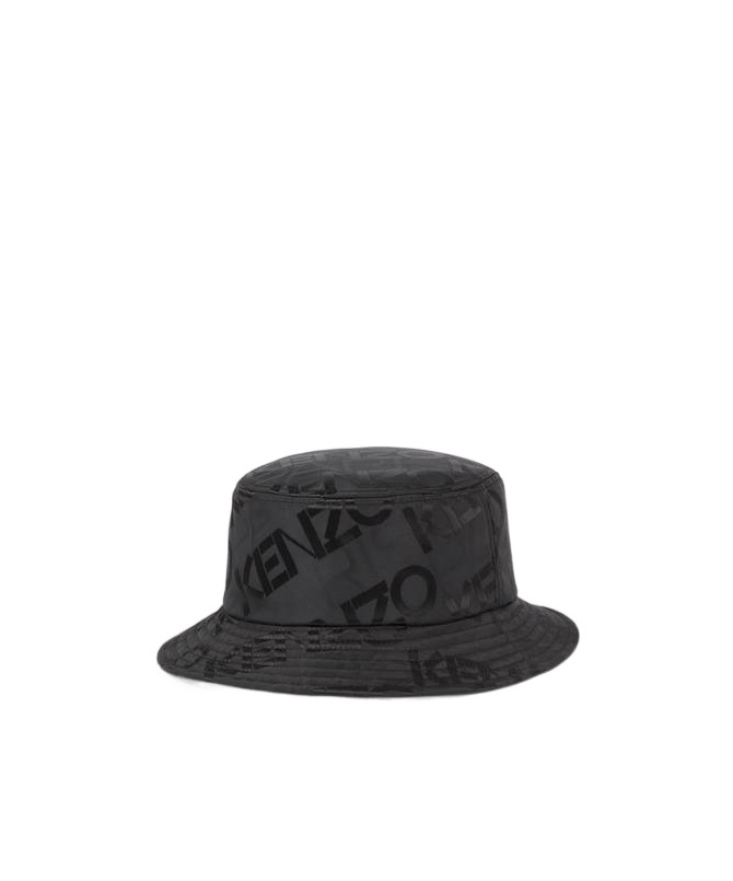Kenzo Logo Pattern Hat In Black