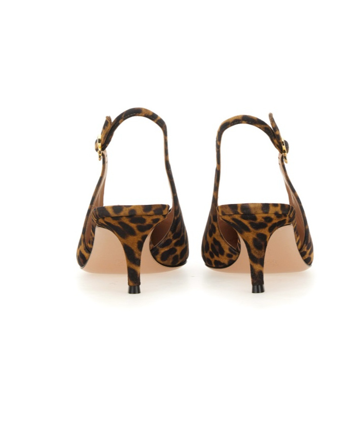 Gianvito Rossi Pointed Logo High-heeled Sandals In Brown
