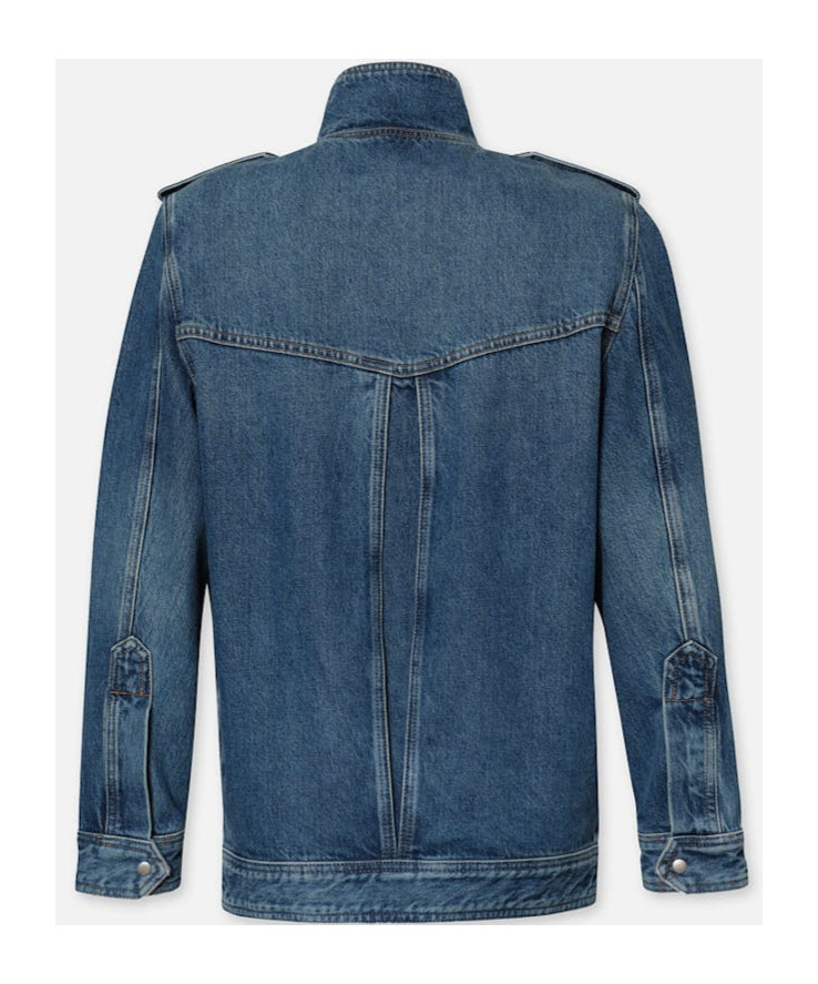 Frame Denim Power Jacket Luxor In Blue
