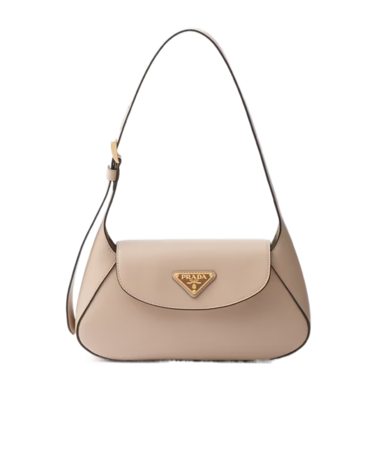 Prada Small Leather Shoulder Bag In Brown