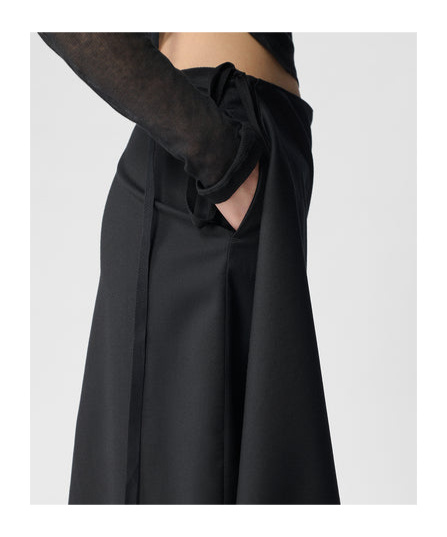 Ann Demeulemeester Ylva Mid-length Wrap Skirt In Black