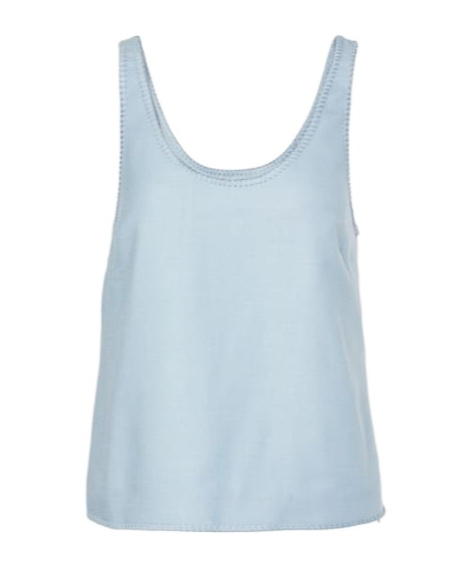 Gabriela Hearst Silk And Wool Tank Top In Blue