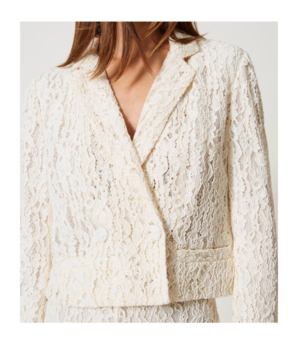 TWINSET LACE-PANEL BLAZER 