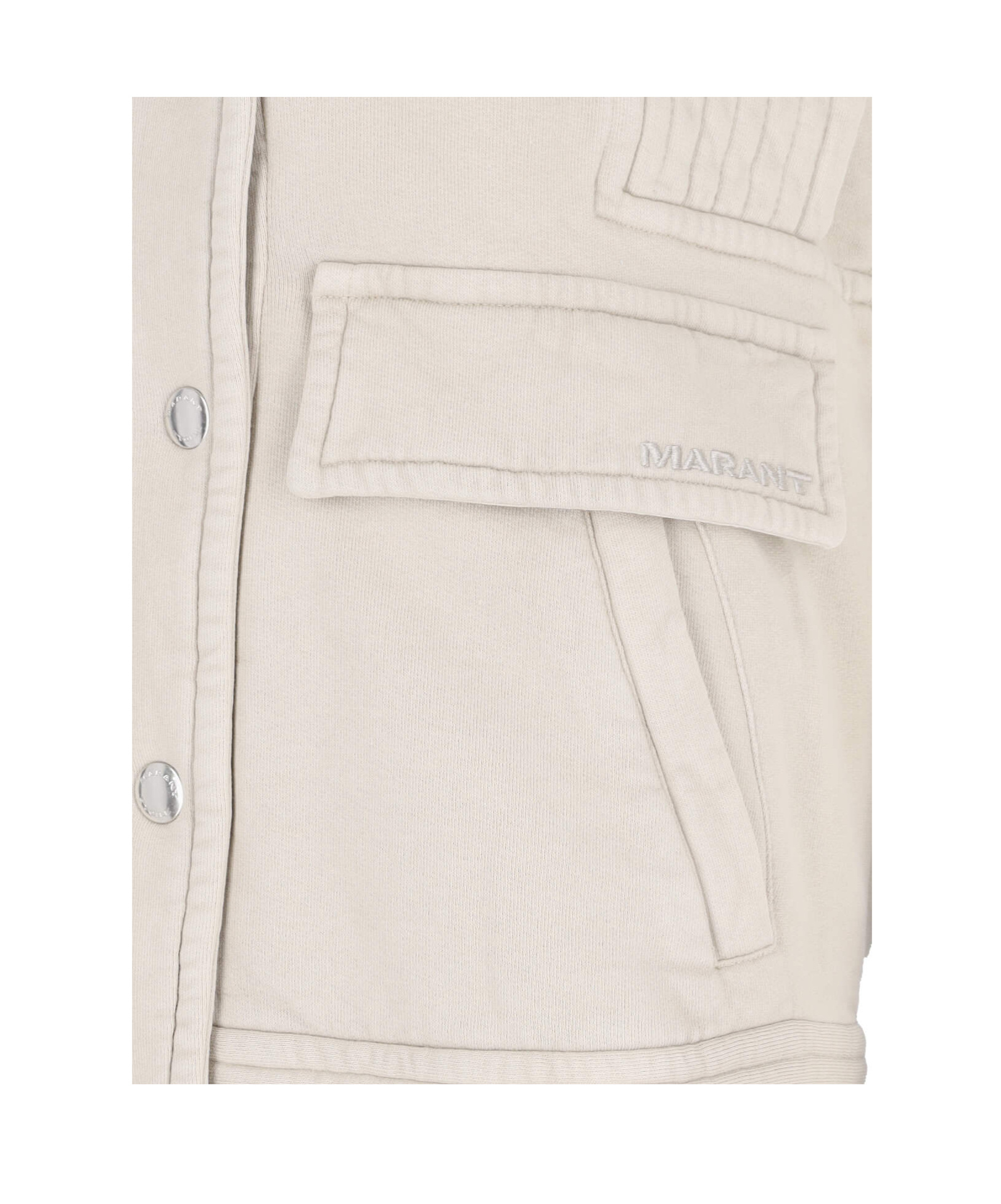 Isabel Marant Étoile Quilted Shawl Collar Jacket With Front Pockets In White
