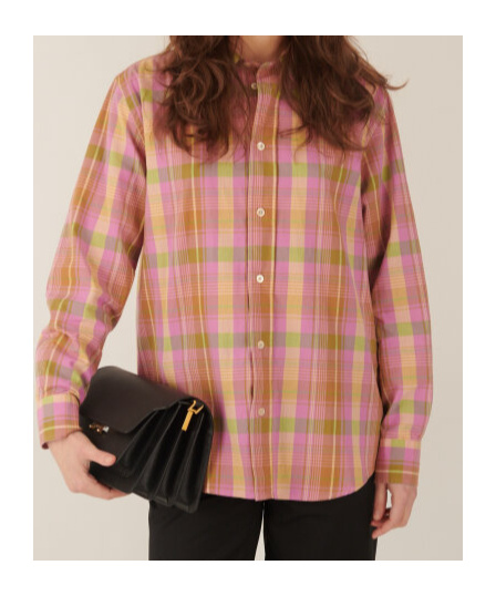 Sunflower Button Down Shirt Pink Check In Pink