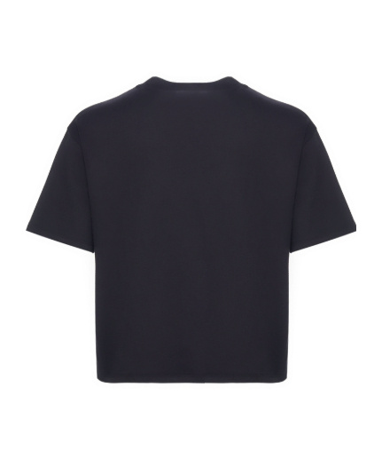 Theory Womens Black Round-neck Regular-fit Knitted Top In Black