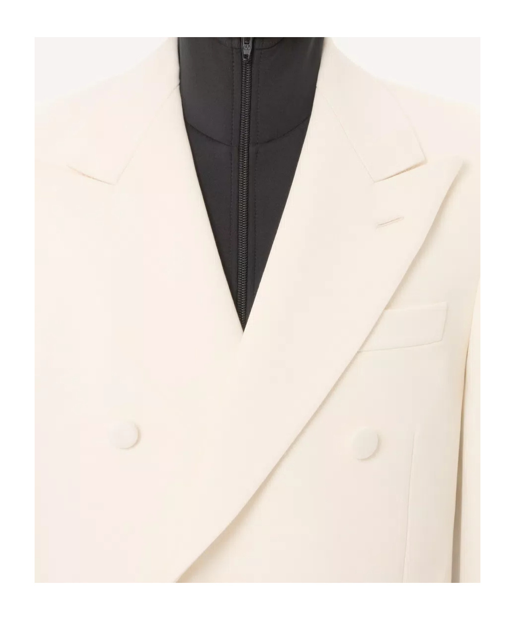 Valentino Double-breasted Peak-lapel Blazer In Neutral