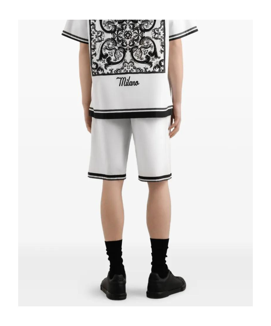 Dolce & Gabbana Majolica-print Shorts In White