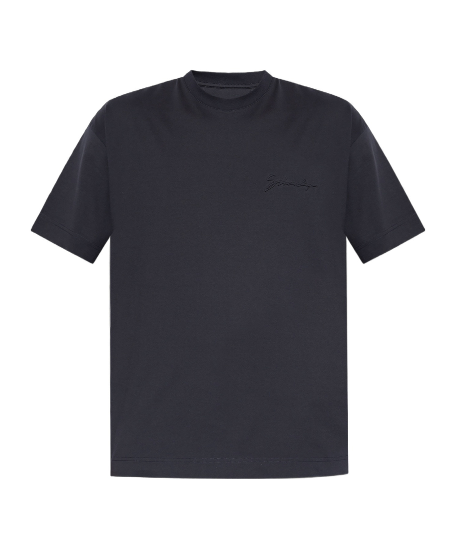 Givenchy Signature Logo Crewneck T-shirt In Black