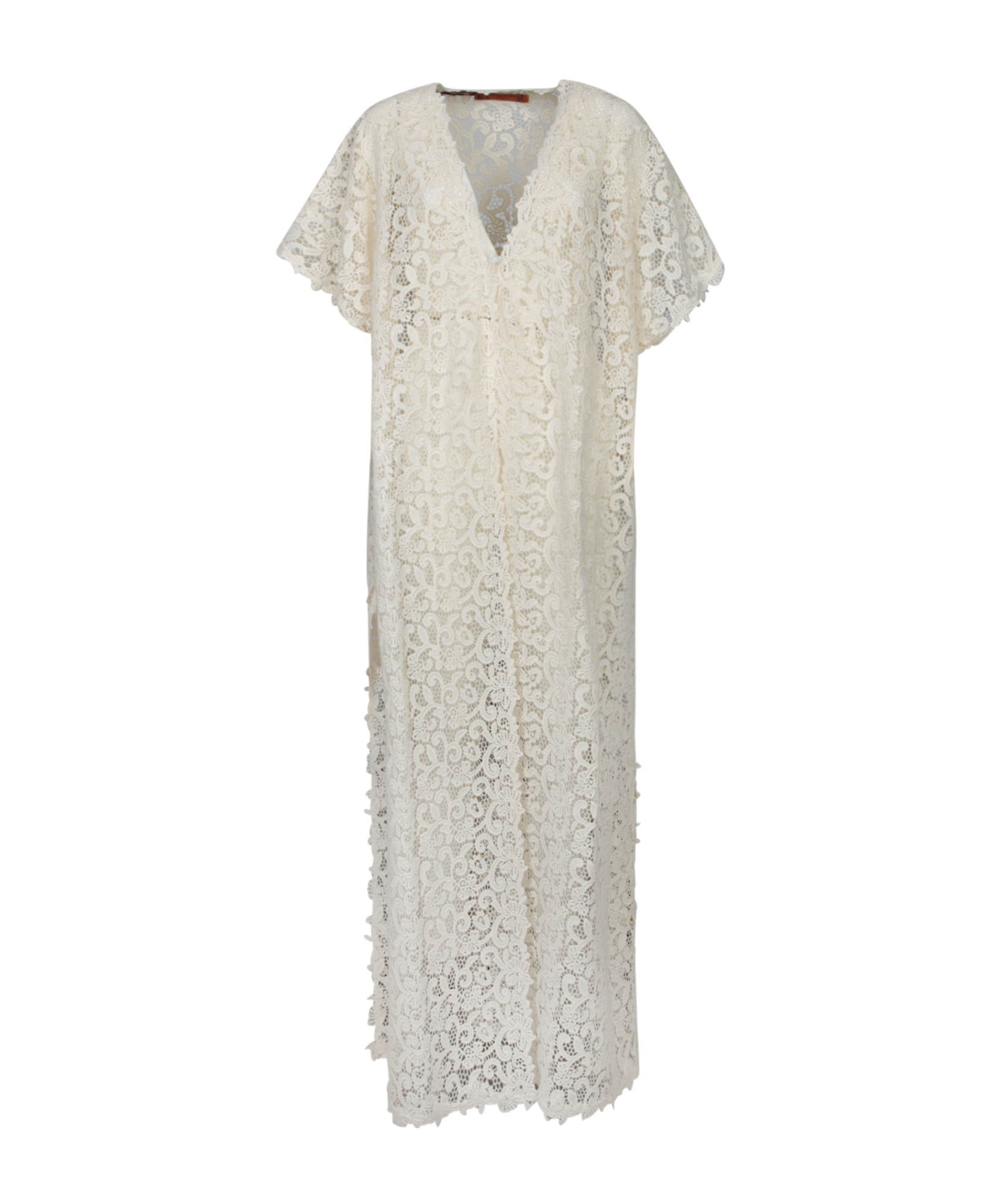 Ermanno Scervino Long Macrama Lace Cardigan With A V-neckline