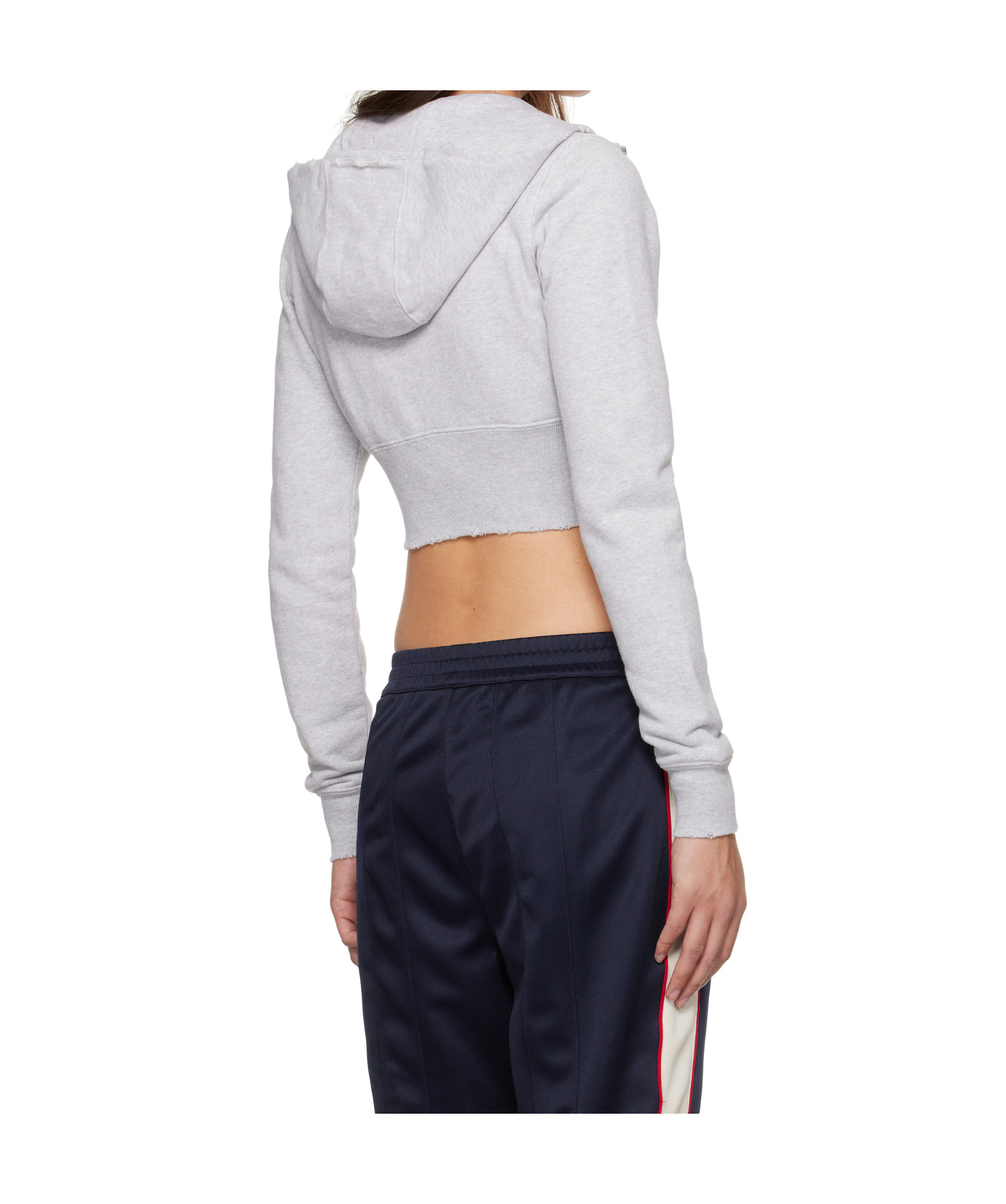 Ambush Gray Crop Hoodie In Black