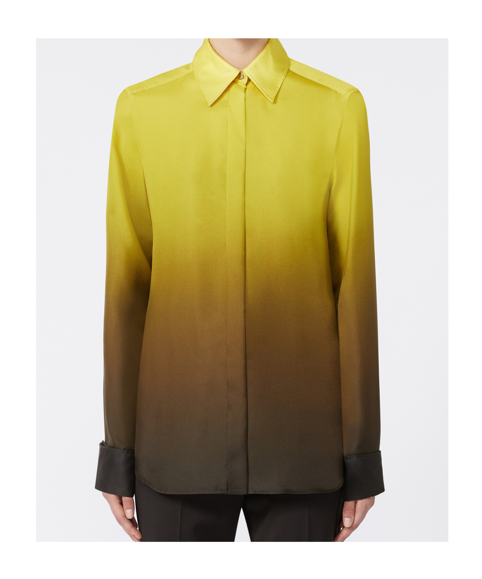 Sportmax Slim-fit Dégradé Shirt In Yellow