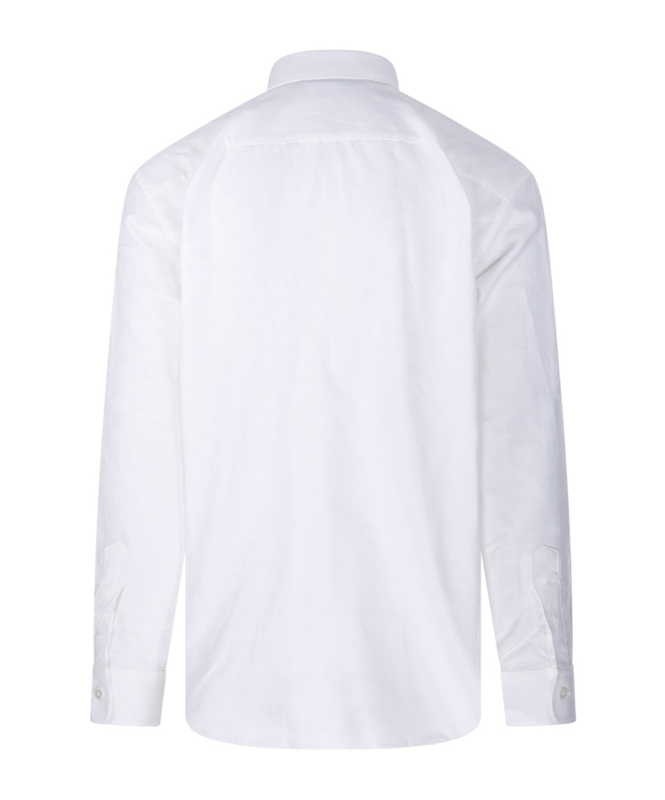 Gucci Cotton Shirt With Double Collar And Chest Pocket In White