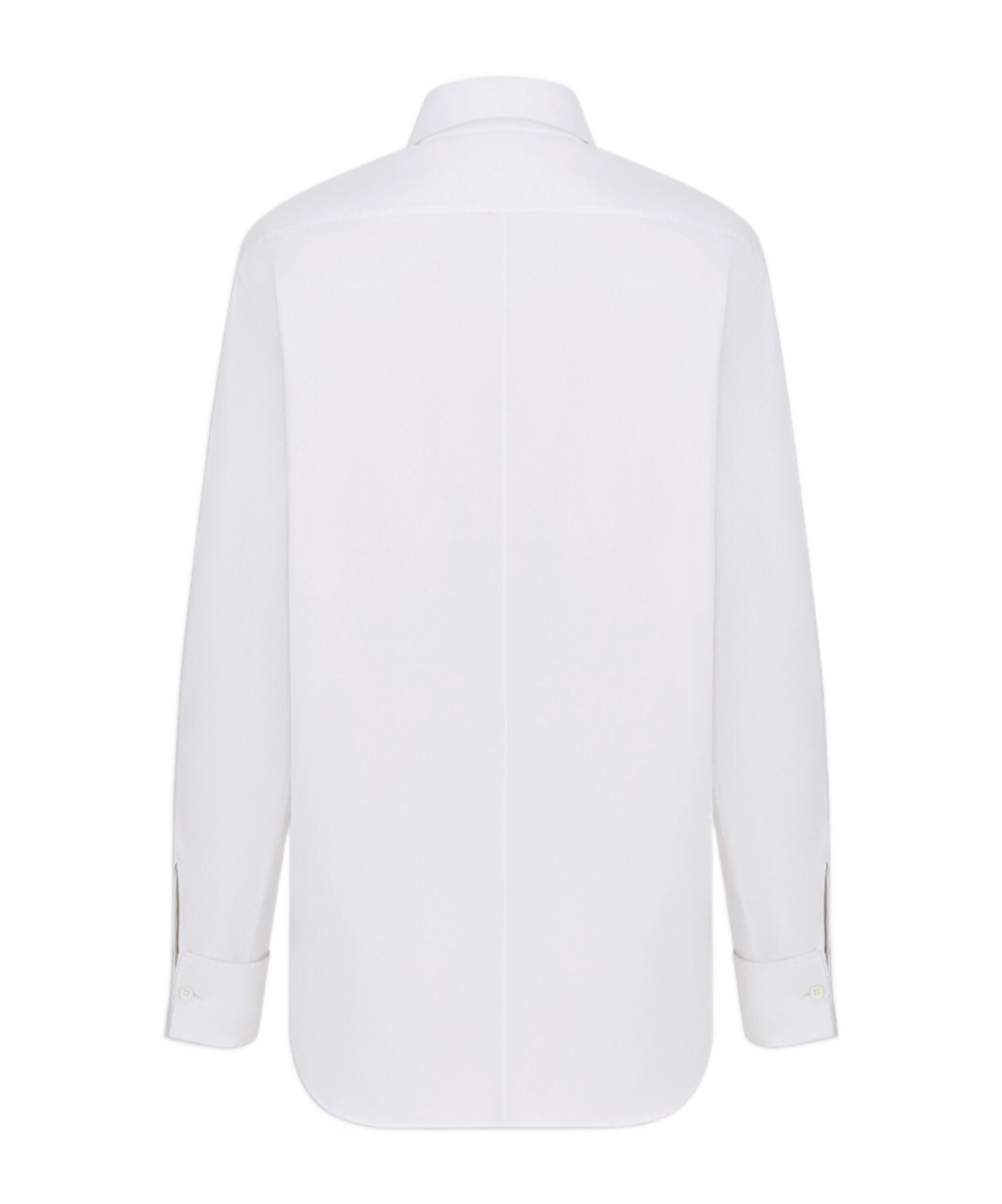 Dior Button Long-sleeved Shirt In White