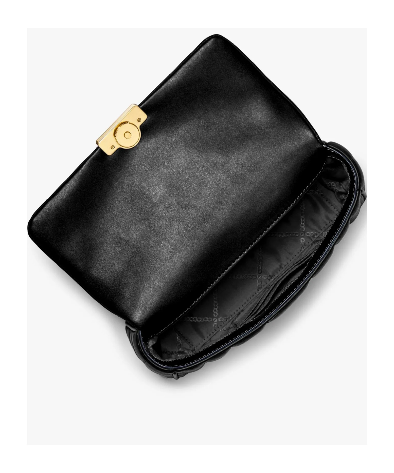 Michael Kors Large Tribeca Quilted Chain Shoulder Bag In Black