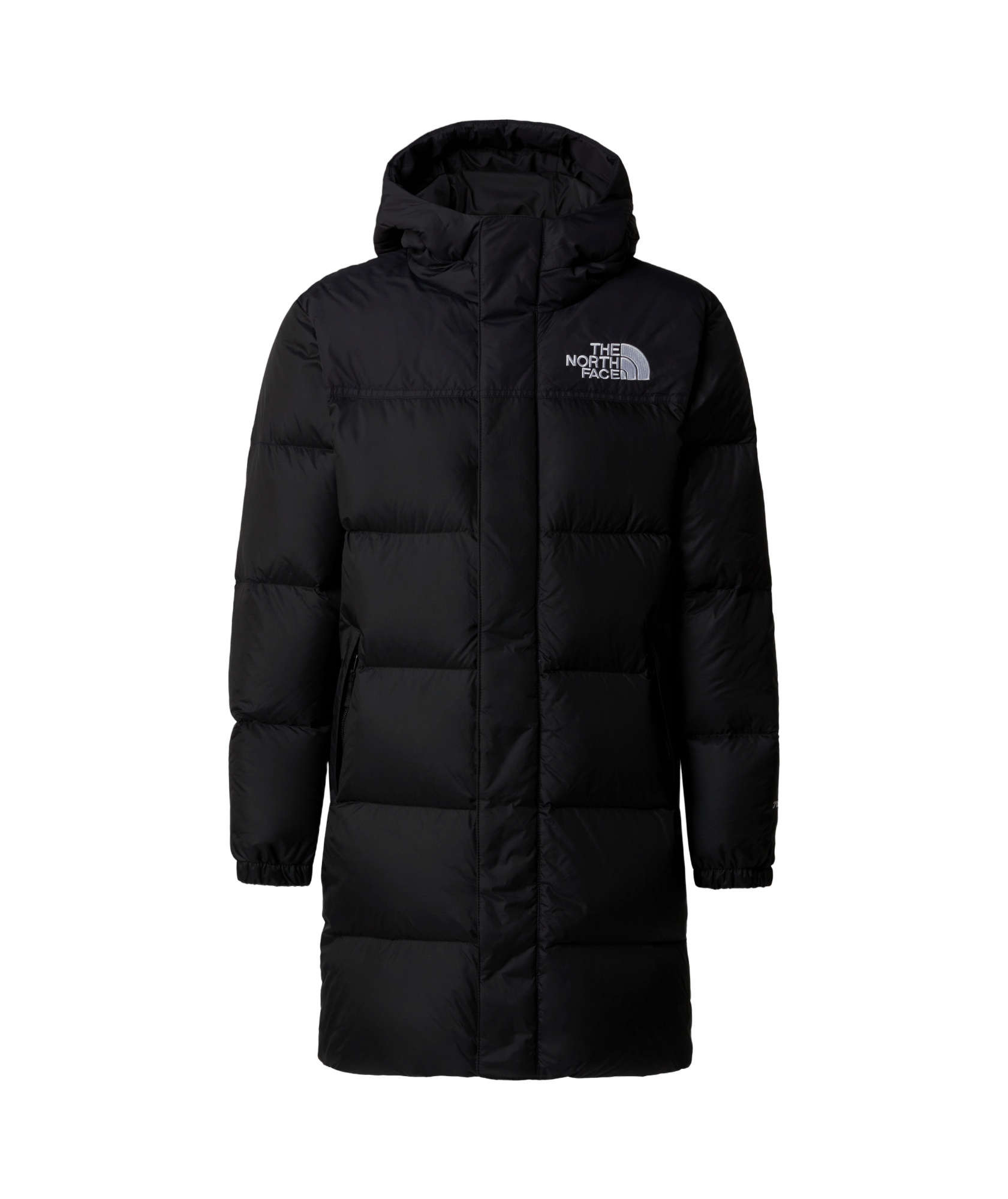 The North Face Long Parker Down Jacket In Black