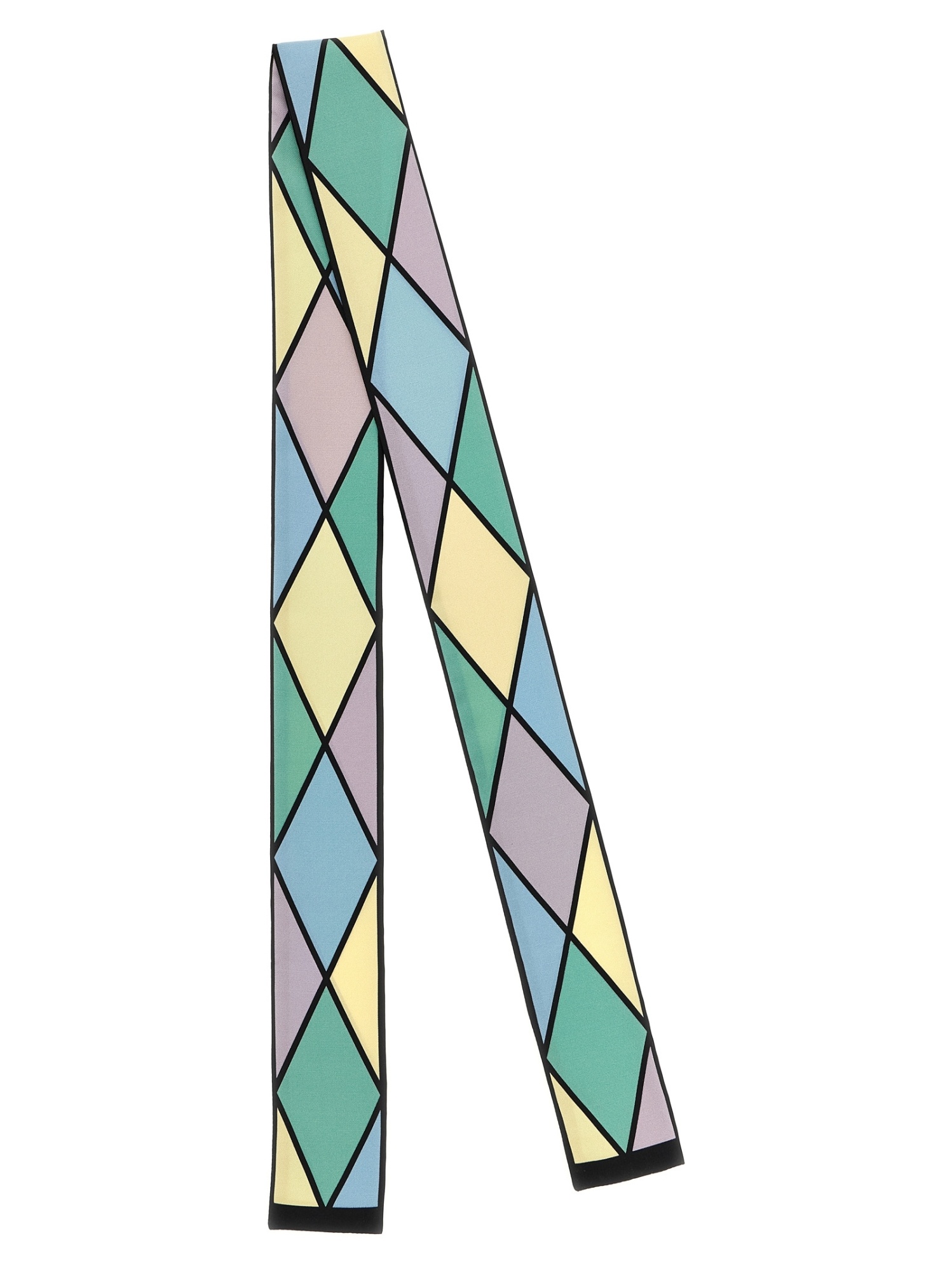 Valentino Geometric Pattern Lightweight Rectangular Scarf In Blue