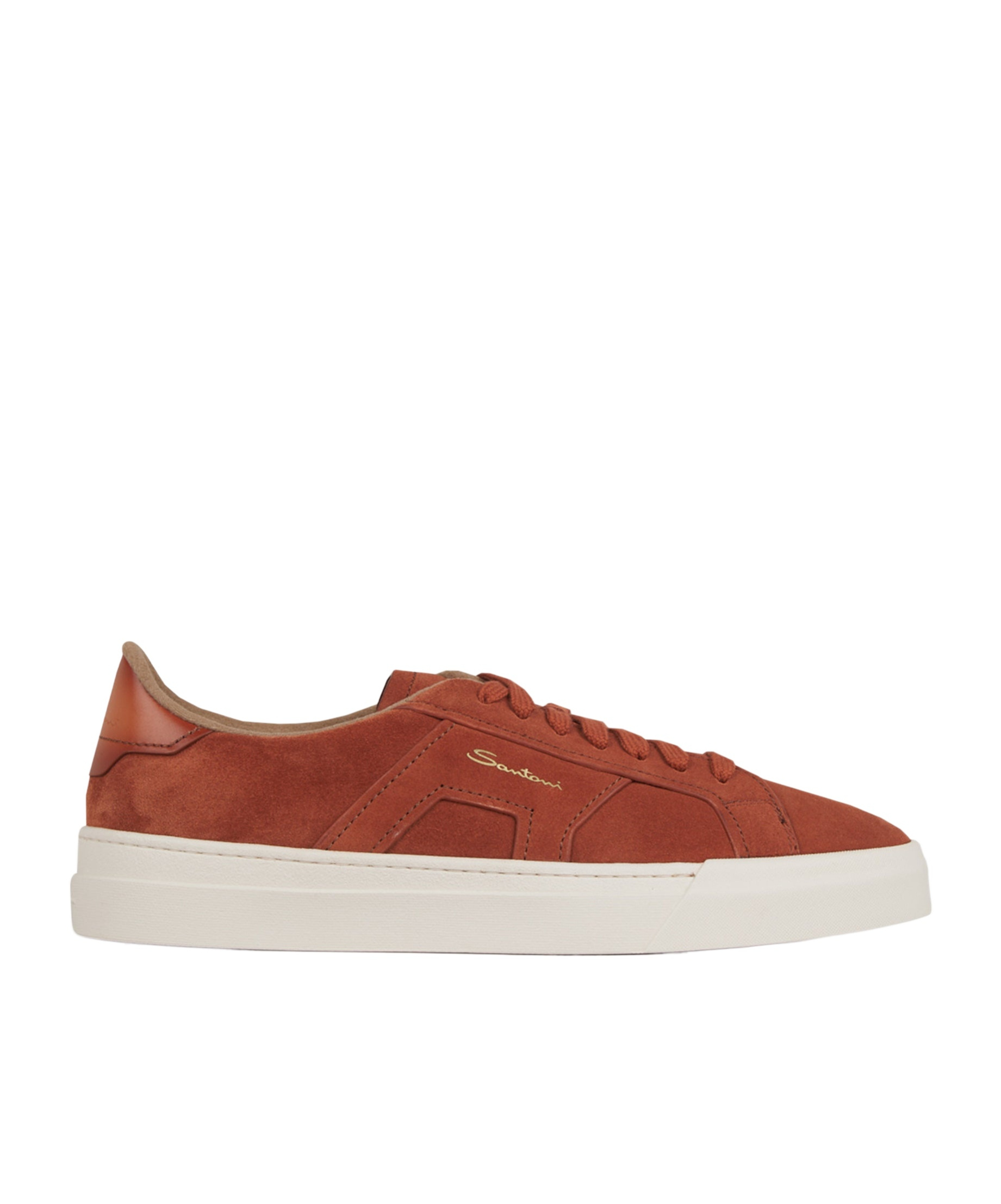 Santoni Sneakers In Suede In Red
